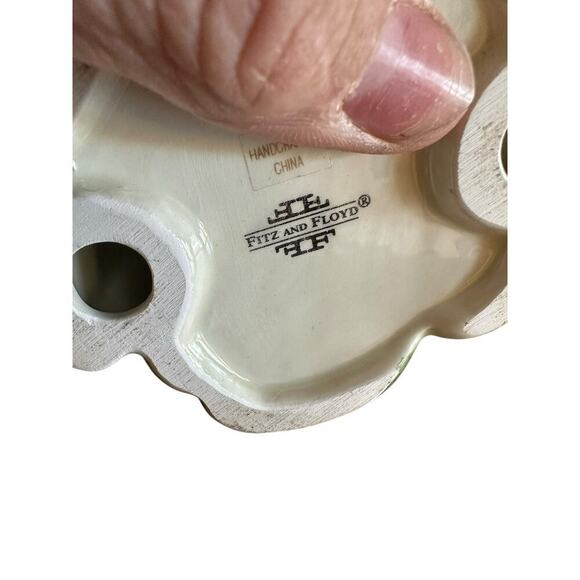 Vintage Fitz & Floyd Swan Tulip Candle Holder pair - Picture 7 of 10